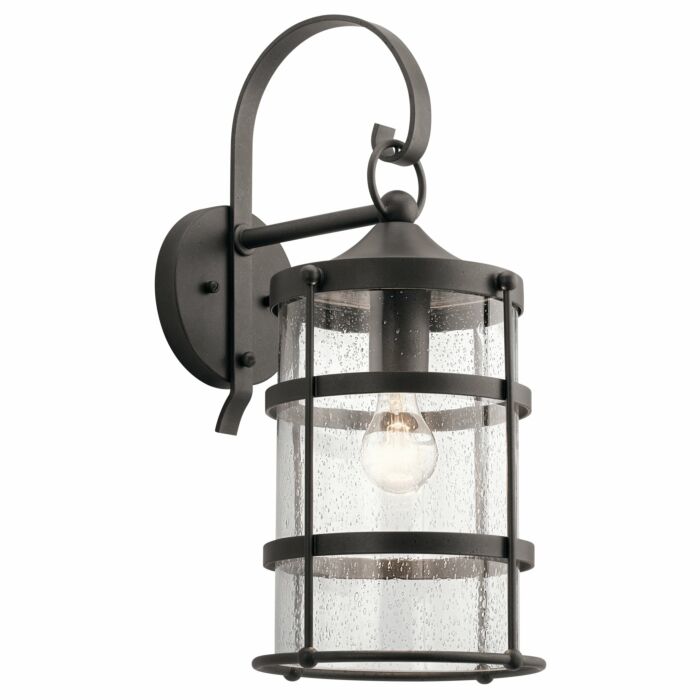 Kichler Mill Lane Outdoor Wall 1 Light in Anvil Iron