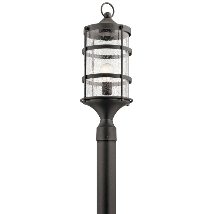 Kichler Mill Lane Outdoor Post Mount 1 Light in Anvil Iron