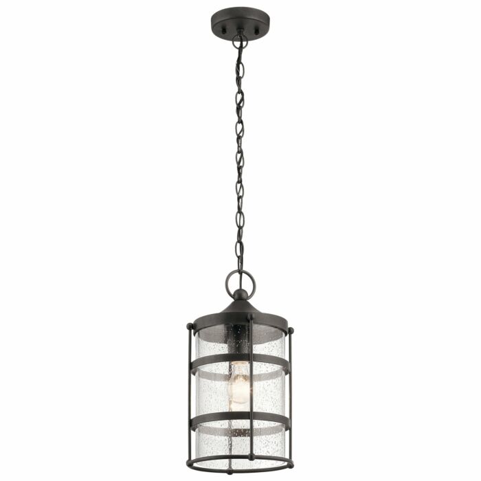 Kichler Mill Lane 17 Inch Outdoor Pendant in Anvil Iron