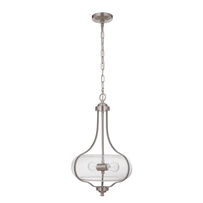 Craftmade Serene 2 Light 24 Inch Pendant Light in Brushed Polished Nickel