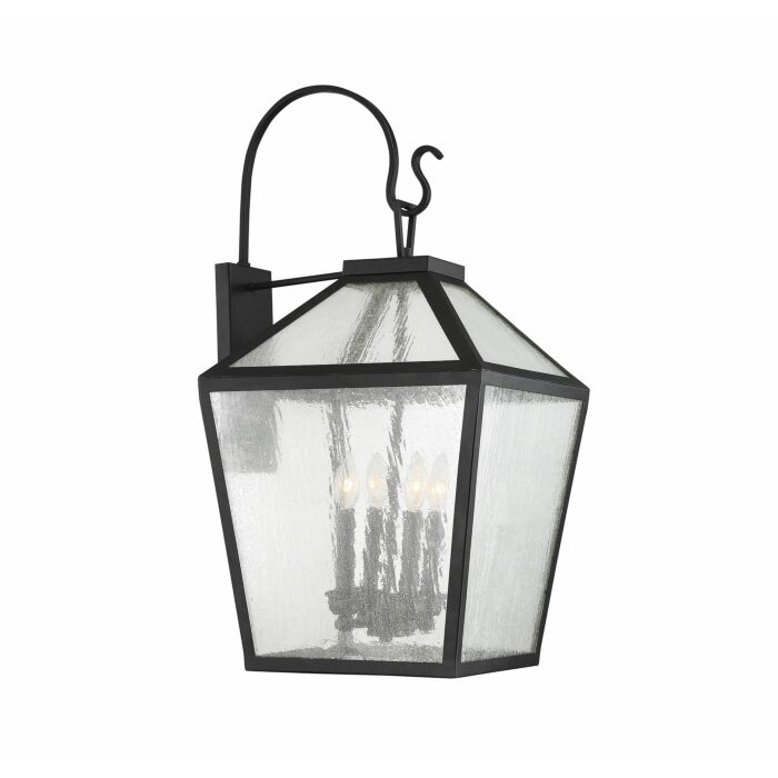 Savoy House Woodstock 4 Light Outdoor Wall Lantern in Black