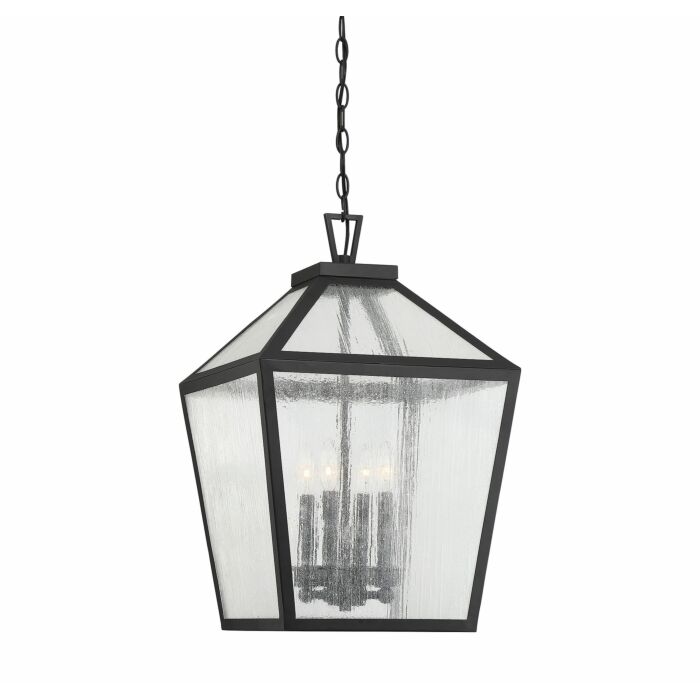 Savoy House Woodstock 4 Light Outdoor Hanging Lantern in Black