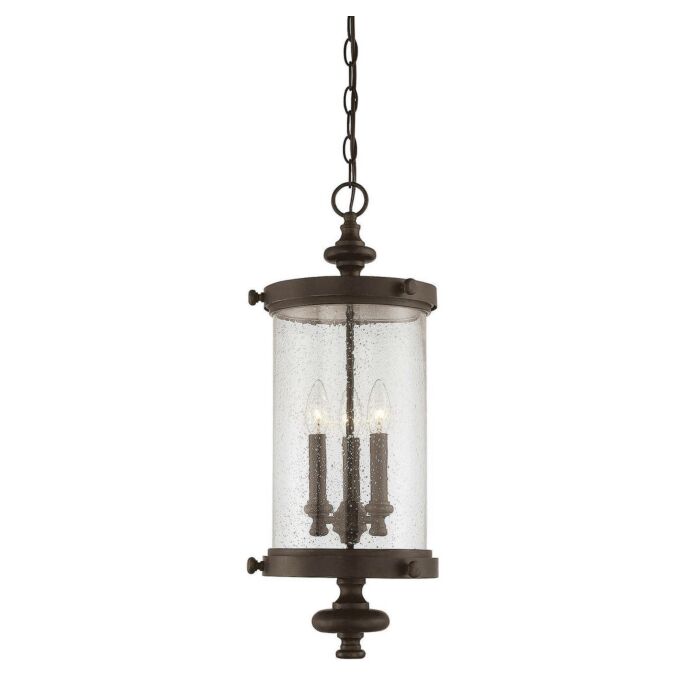 Savoy House Palmer 3 Light Outdoor Hanging Lantern in Walnut Patina
