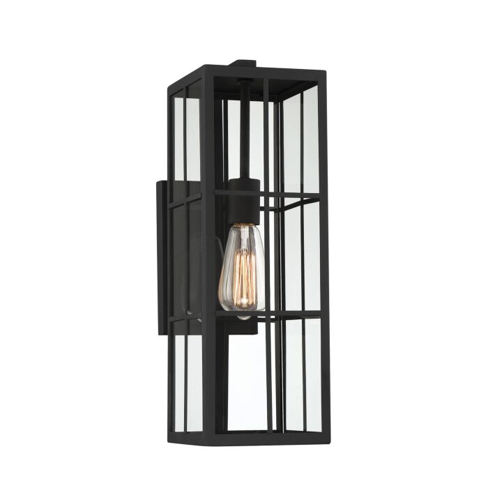 Savoy House Ericson 1 Light Outdoor Wall Lantern in Matte Black