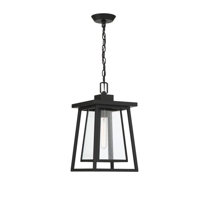 Savoy House Denver 1 Light Outdoor Hanging Lantern in Matte Black