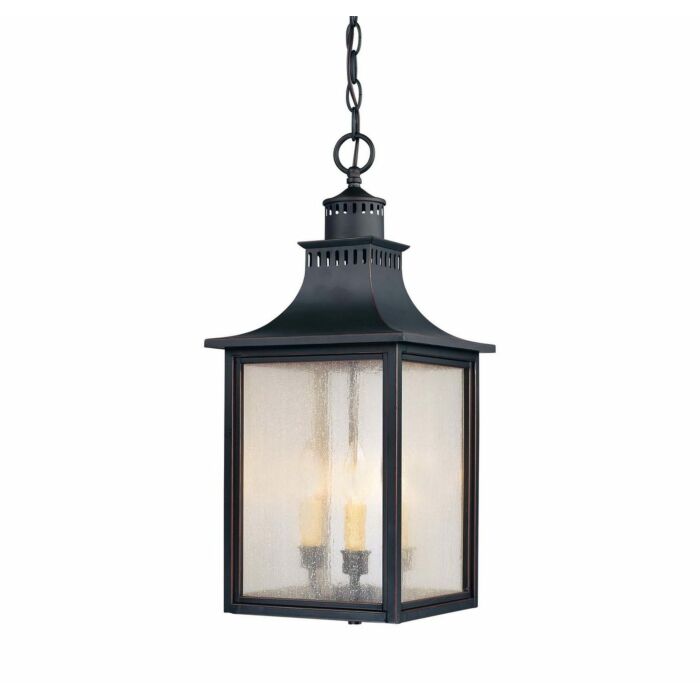 Savoy House Monte Grande 3 Light Outdoor Hanging Lantern in Slate