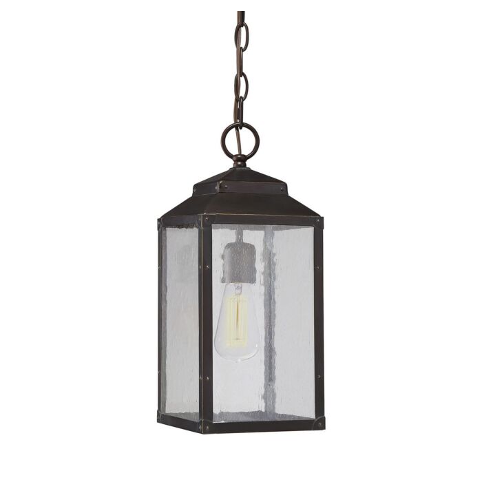 Savoy House Brennan 1 Light Outdoor Hanging Lantern in English Bronze with Gold