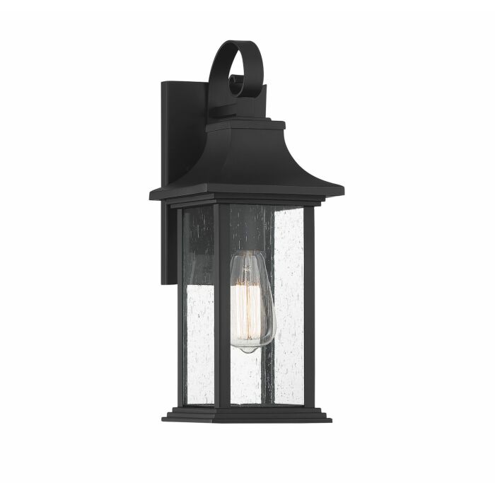 Savoy House Hancock 1 Light Outdoor Wall Lantern in Matte Black