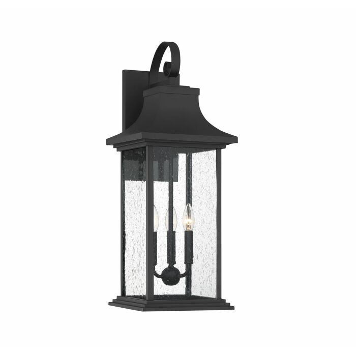 Savoy House Hancock 3 Light Outdoor Wall Lantern in Matte Black
