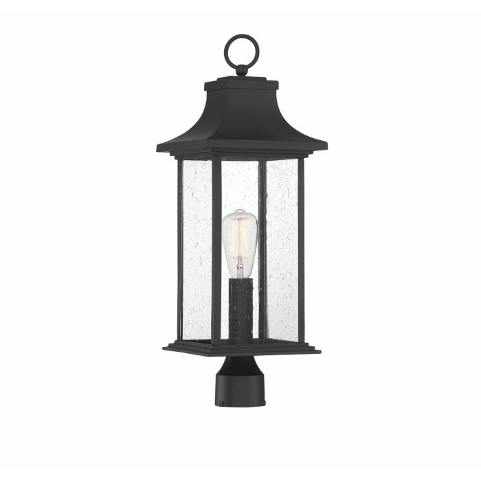 Savoy House Hancock 1 Light Outdoor Post Lantern in Matte Black