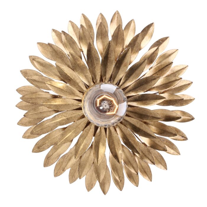 Crystorama Broche 4 Inch Wall Sconce in Antique Gold