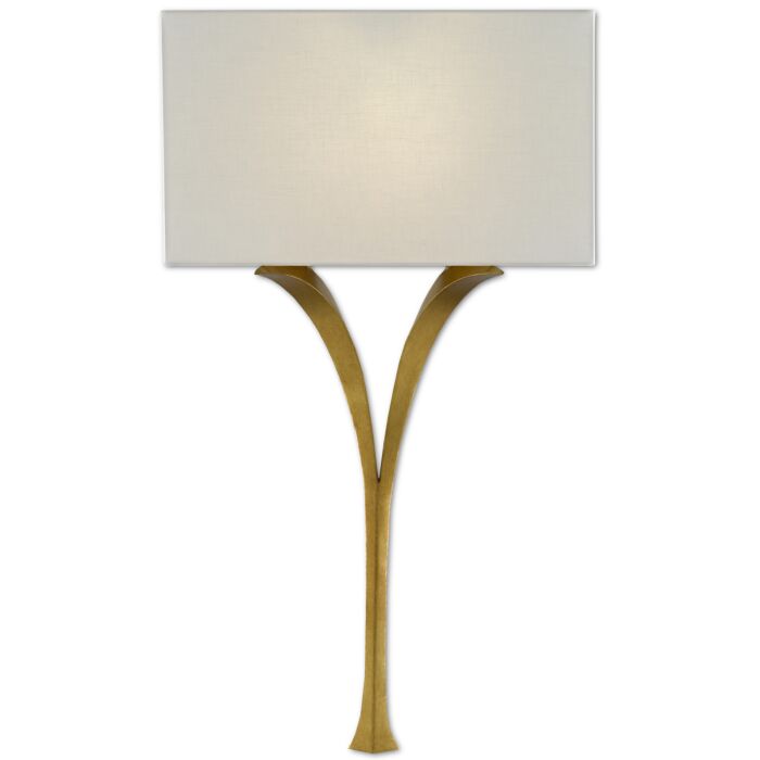 Currey & Company 31 Inch Choisy Wall Sconce in Antique Gold Leaf
