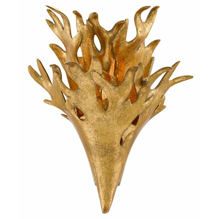 Currey & Company 19 Inch Formby Wall Sconce in Gold Leaf