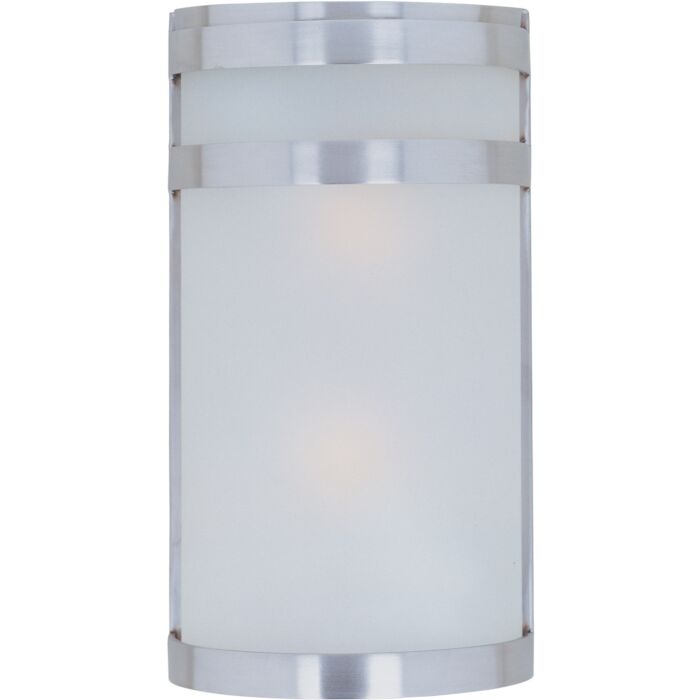 Maxim Lighting Arc 2 Light 12 Inch Outdoor Wall in Stainless Steel