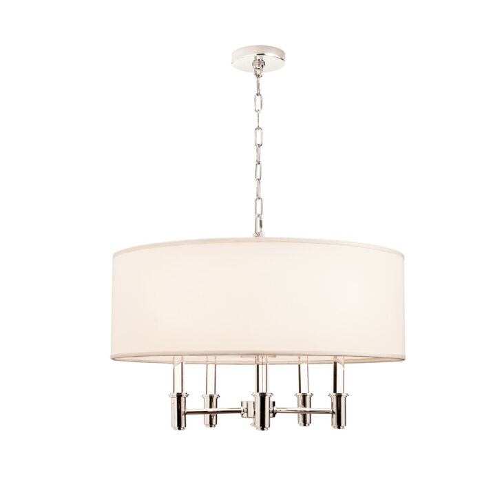 Kalco Dupont 5 Light Pendant Light in Chrome