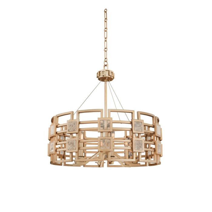 Kalco Metropolis 6 Light Pendant Light in Modern Gold