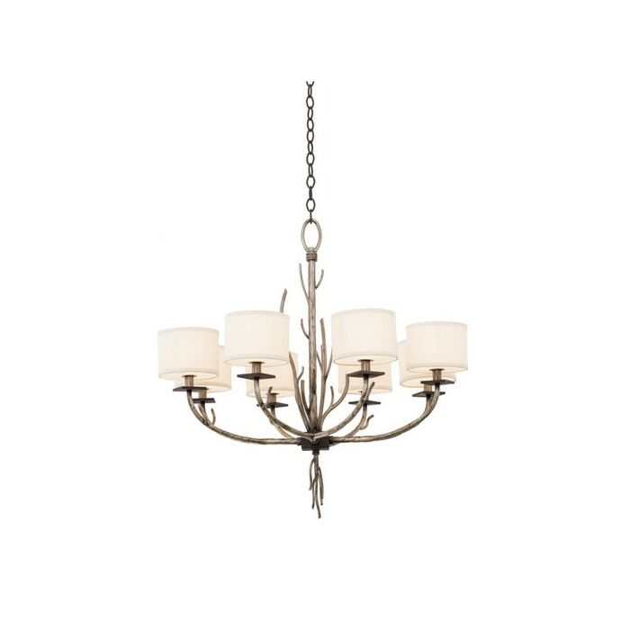 Kalco Denali 8 Light Rustic Chandelier in Bronze Jewel Tone