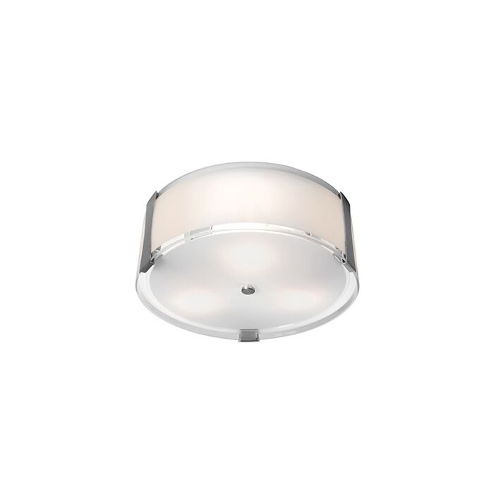 Access Lighting Tara 3 Light Flush Mount in Brushed Steel