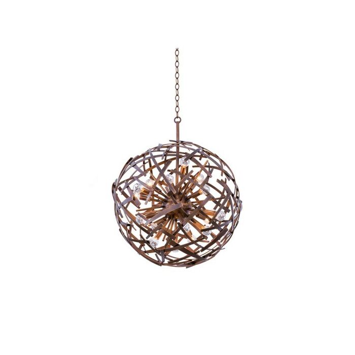 Kalco Ambassador 18 Light Pendant Light in Copper Patina
