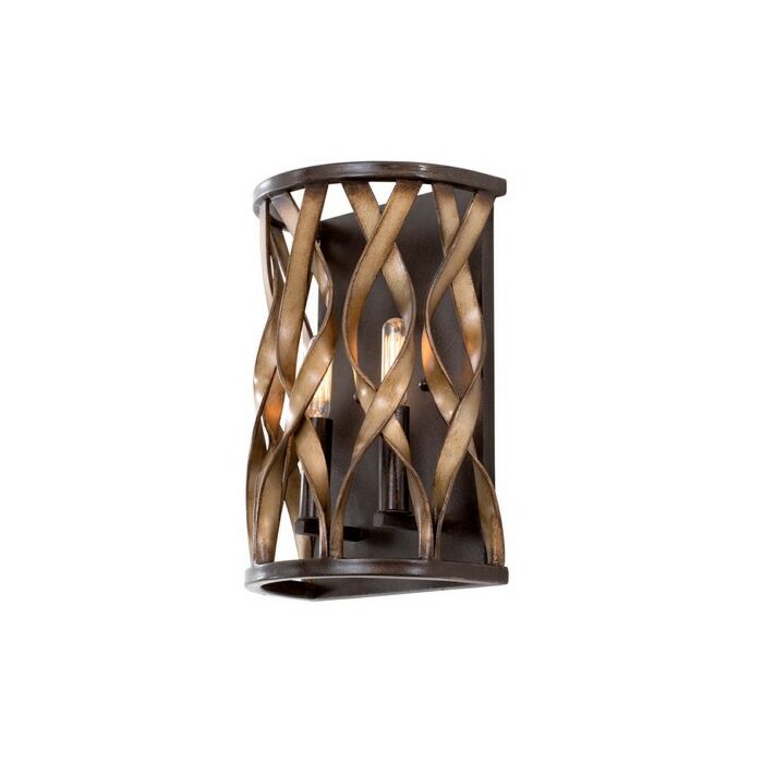 Kalco Soho 2 Light 12 Inch Wall Sconce in Milk Chocolate