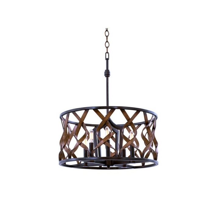 Kalco Soho 5 Light Pendant Light in Milk Chocolate