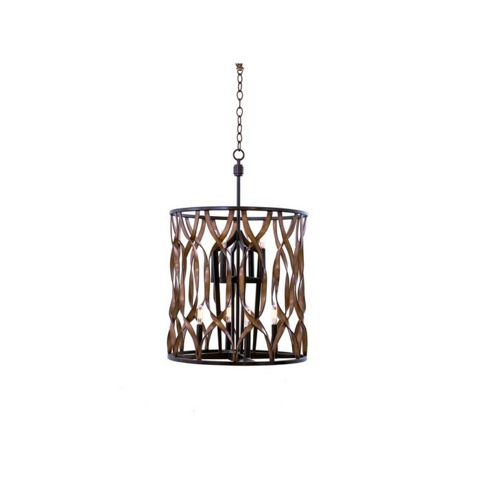 Kalco Soho 8 Light Pendant Light in Milk Chocolate
