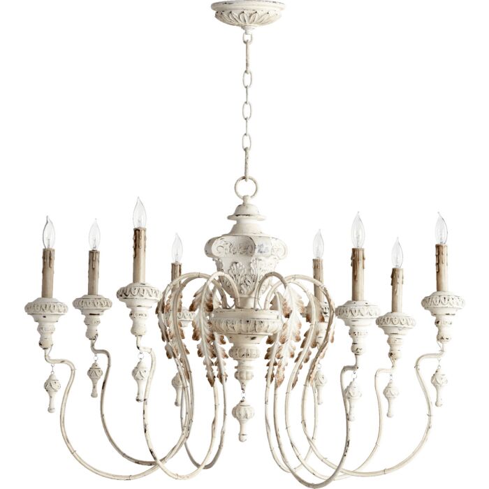 Eight Light Chandelier by Quorum
