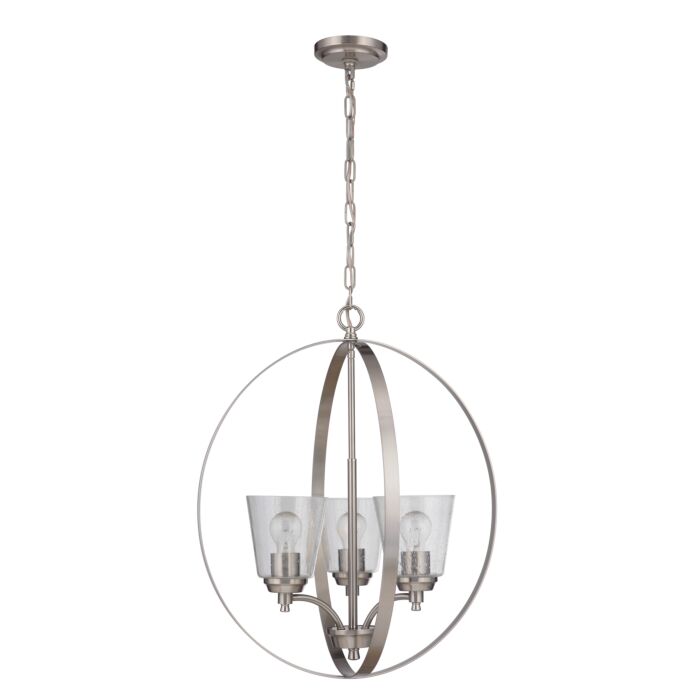 Craftmade Tyler 3 Light 21 Inch Foyer Light in Brushed Polished Nickel