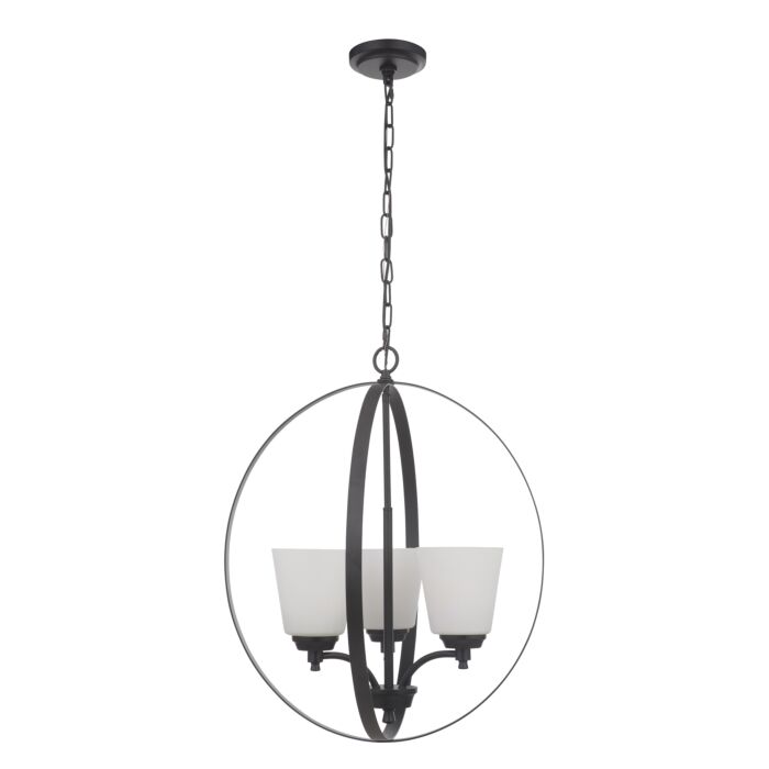 Craftmade Tyler 3 Light 21 Inch Foyer Light in Flat Black