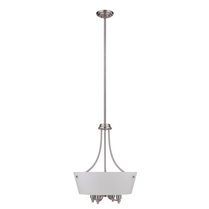 Craftmade Tyler 4 Light 19 Inch Foyer Light in Brushed Polished Nickel