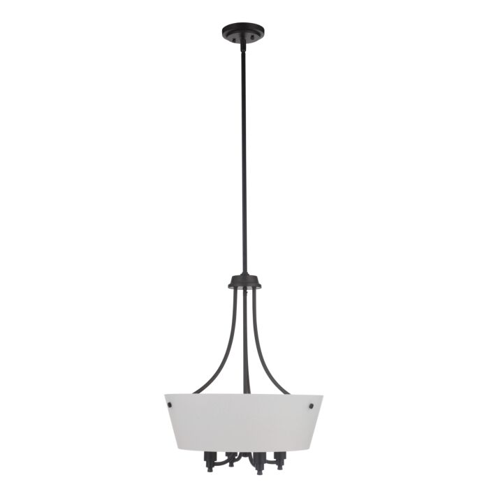 Craftmade Tyler 4 Light 19 Inch Foyer Light in Flat Black