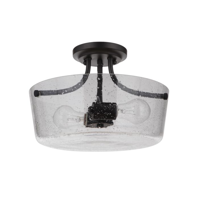 Craftmade Tyler 2 Light 13 Inch Ceiling Light in Flat Black
