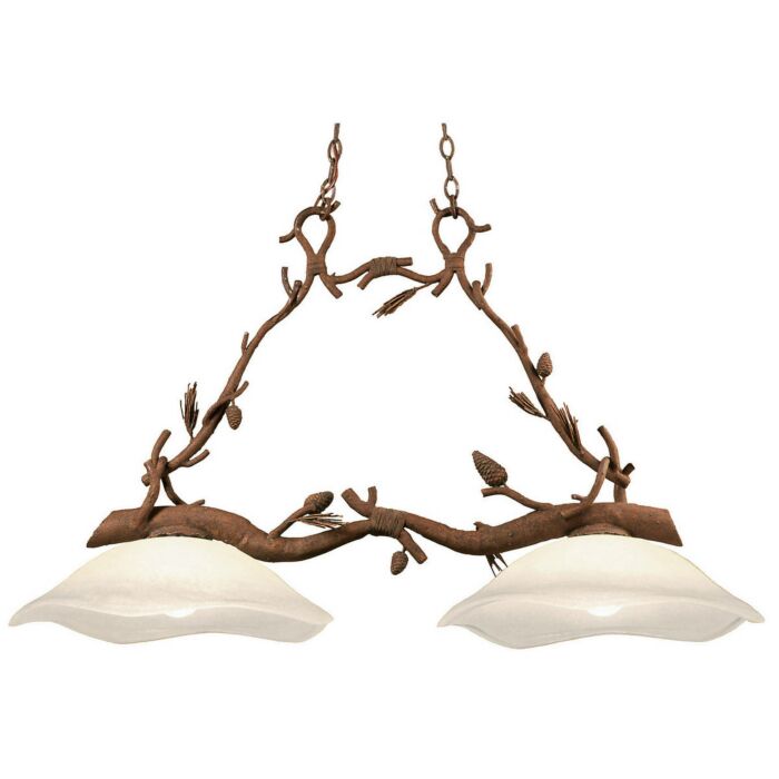Kalco Ponderosa 2 Light 20 Inch Pendant Light in Ponderosa