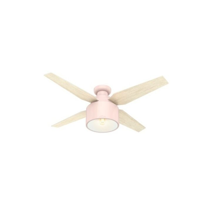 Hunter Cranbrook 52 Inch Indoor Flush Mount Ceiling Fan in Blush Pink