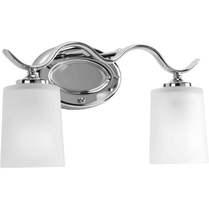 Inspire 2-Light Bathroom Vanity Light Bracket in Polished Chrome