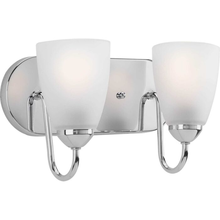 Gather 2-Light Bathroom Vanity Light in Polished Chrome