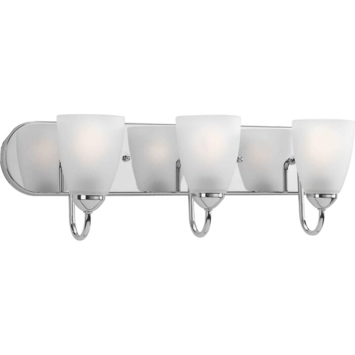 Gather 3-Light Bathroom Vanity Light in Polished Chrome