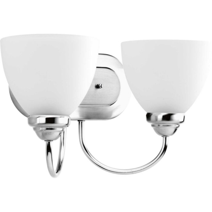 Heart 2-Light Bathroom Vanity Light Bracket in Polished Chrome