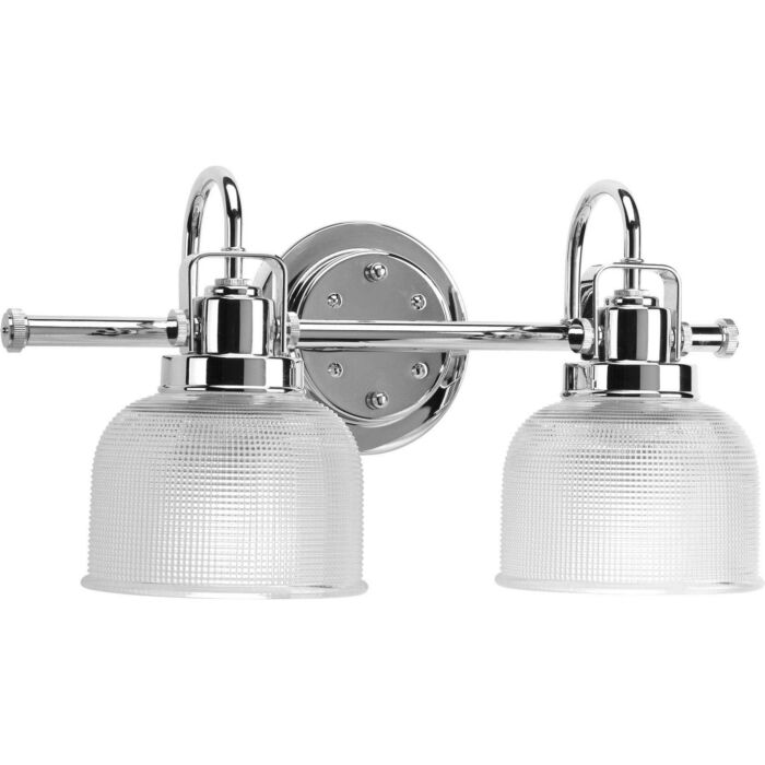 Archie 2-Light Bathroom Vanity Light Bracket in Polished Chrome