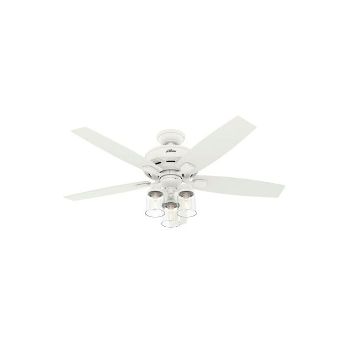 Hunter Bennett 3 Light 52 Inch Indoor Ceiling Fan in Matte White