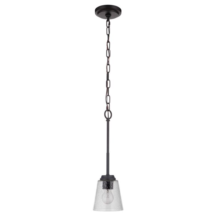 Craftmade Tyler 19 Inch Mini Pendant in Flat Black