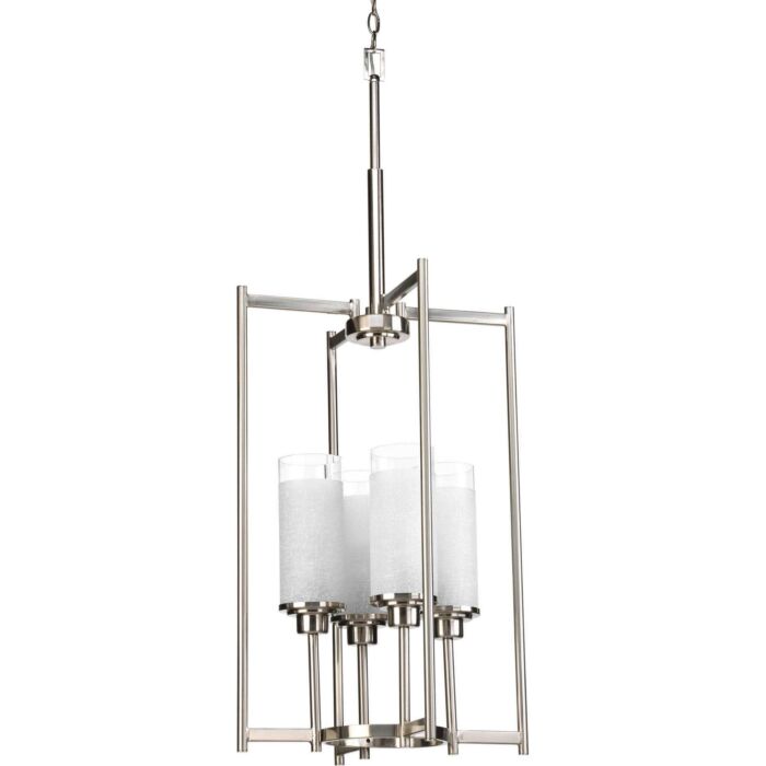 Alexa 4-Light Foyer Pendant in Brushed Nickel