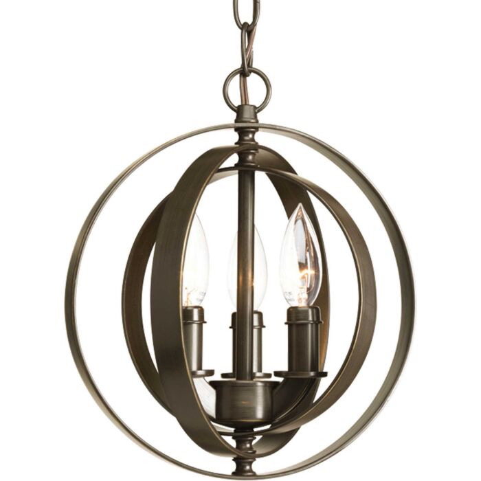 Equinox 3-Light Pendant in Antique Bronze