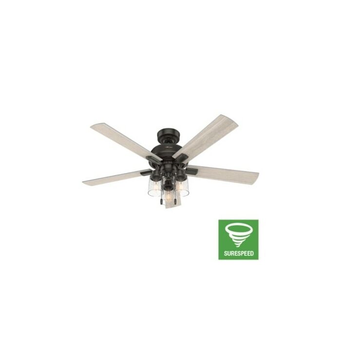 Hunter 3 Light 52 Inch Indoor Ceiling Fan in Noble Bronze