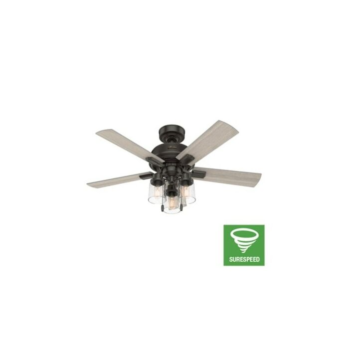 Hunter 3 Light 44 Inch Indoor Ceiling Fan in Noble Bronze