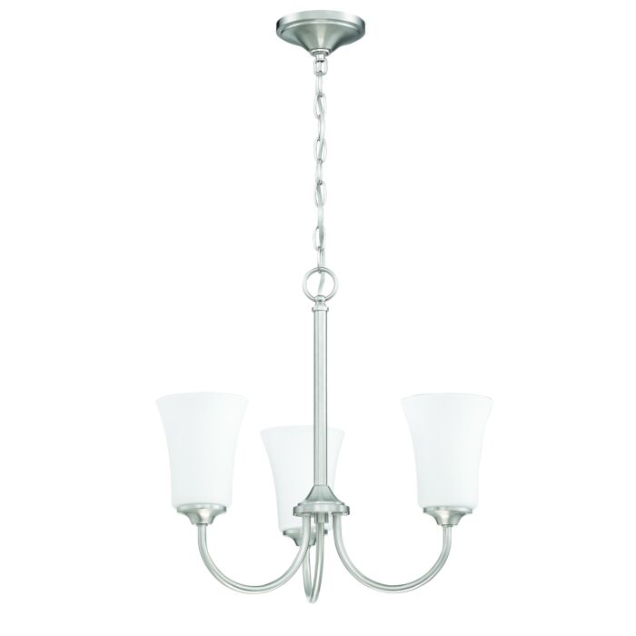Craftmade Gwyneth 3 Light Traditional Chandelier in Brushed Polished Nickel