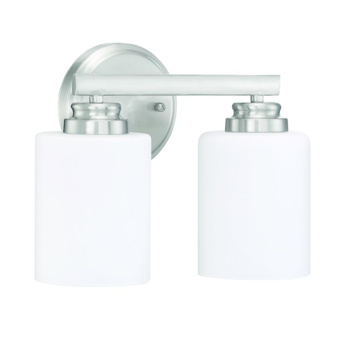Craftmade Bolden 2 Light Bathroom Vanity Light in Brushed Polished Nickel
