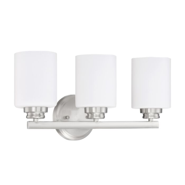 Craftmade Bolden 3 Light Bathroom Vanity Light in Brushed Polished Nickel