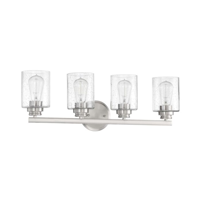 Craftmade Bolden 4 Light Bathroom Vanity Light in Brushed Polished Nickel