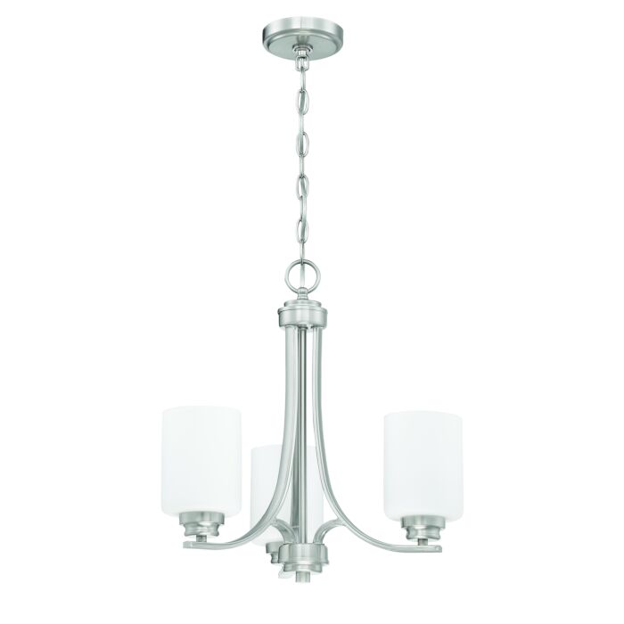 Craftmade Bolden 3 Light Transitional Chandelier in Brushed Polished Nickel